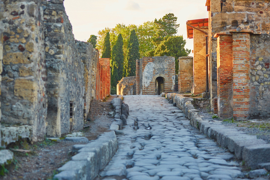 Ancient Ruins in Pompeii, Italy